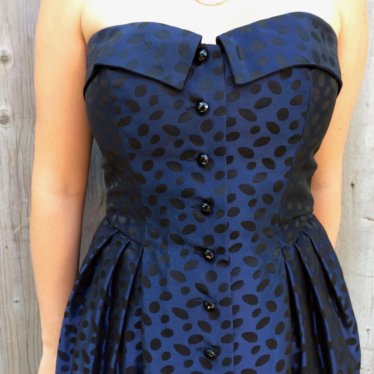 French Designer Guy Laroche Bustier Dress