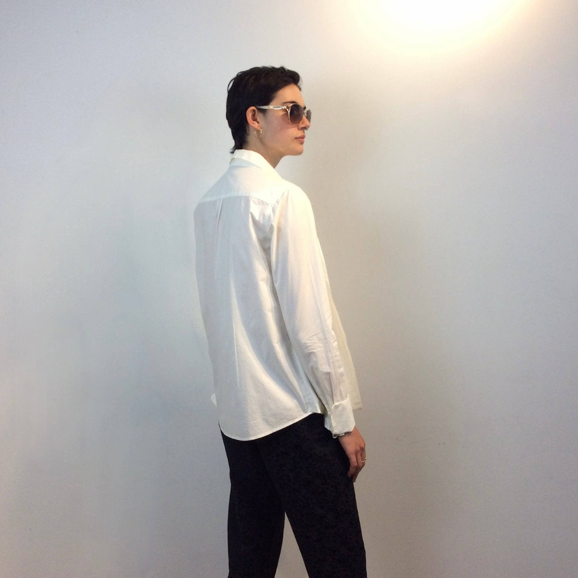 Back view of Martine Sitbon Off-White Blouse Size Small-Medium sold by bohemevintage.com