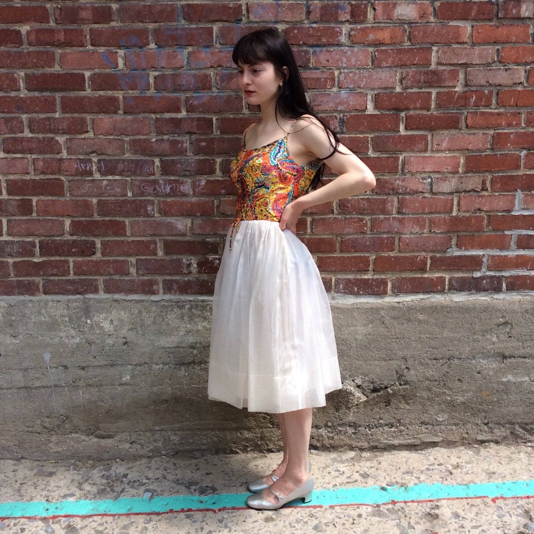 1960s Petite Silk Cocktail Dress size extra small/ Small sold by bohemevintage.com Montréal