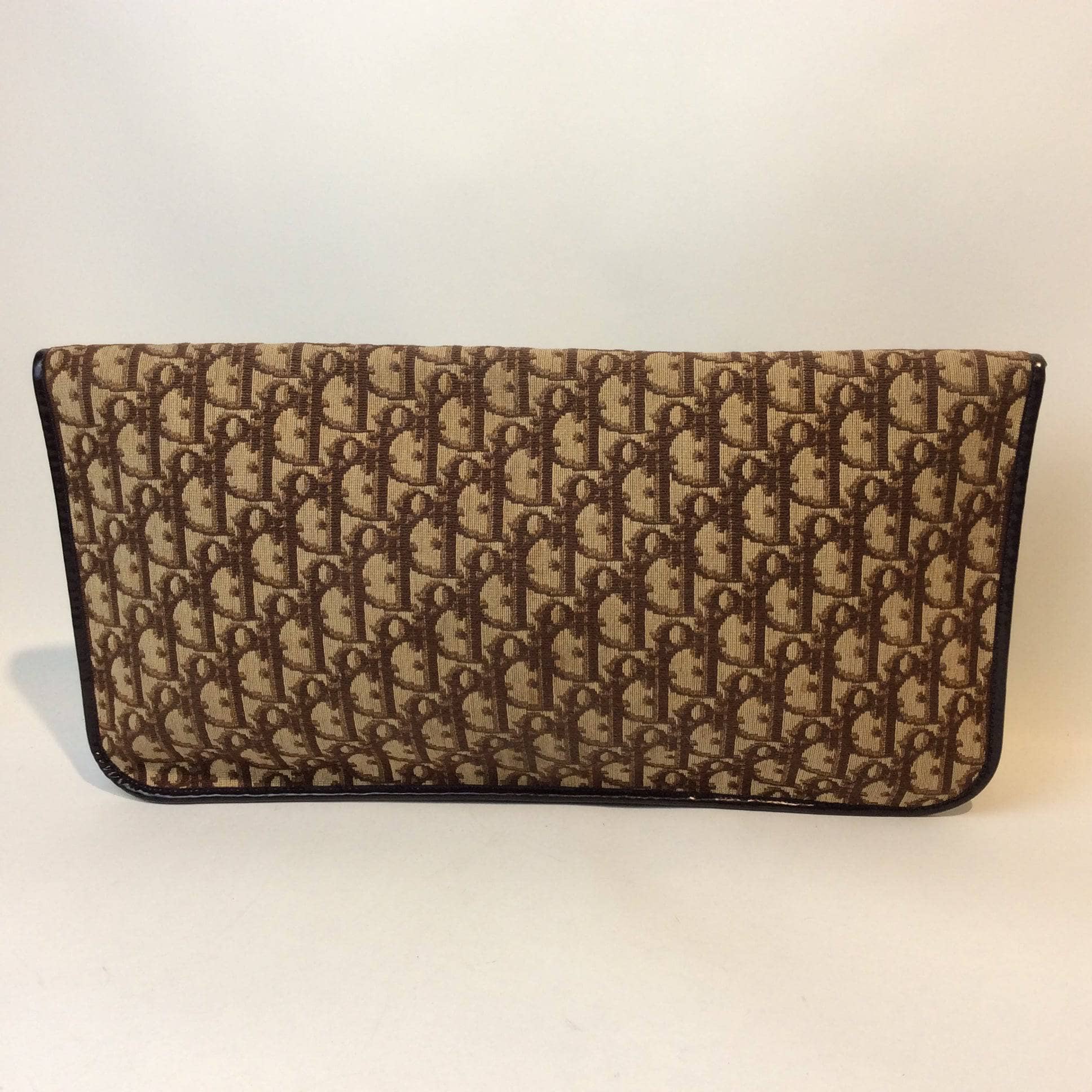 1980s Christian Dior Oblique Foldable Monogram Handbag