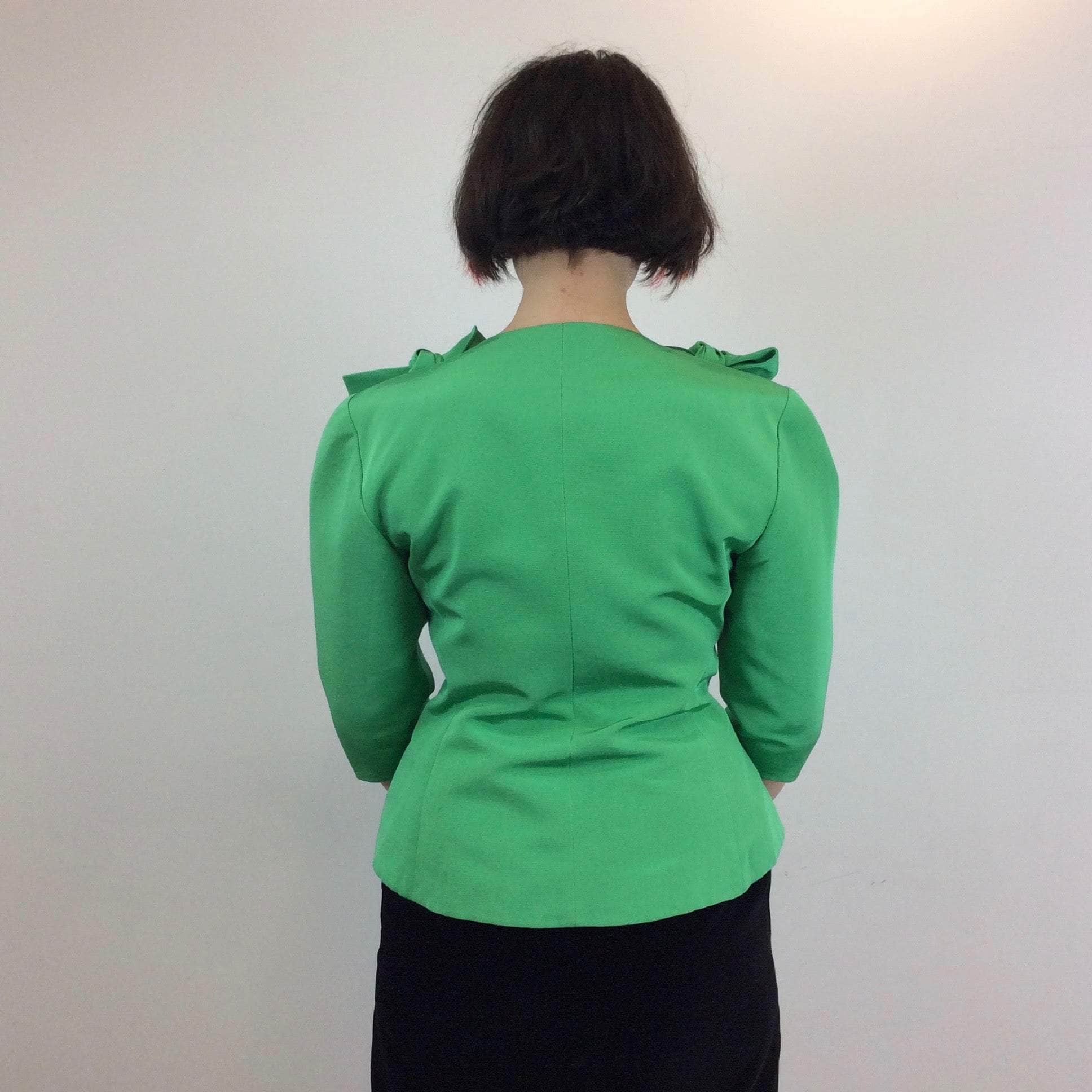 Guy Laroche Blazer Vert Manches 3/4 Moyen