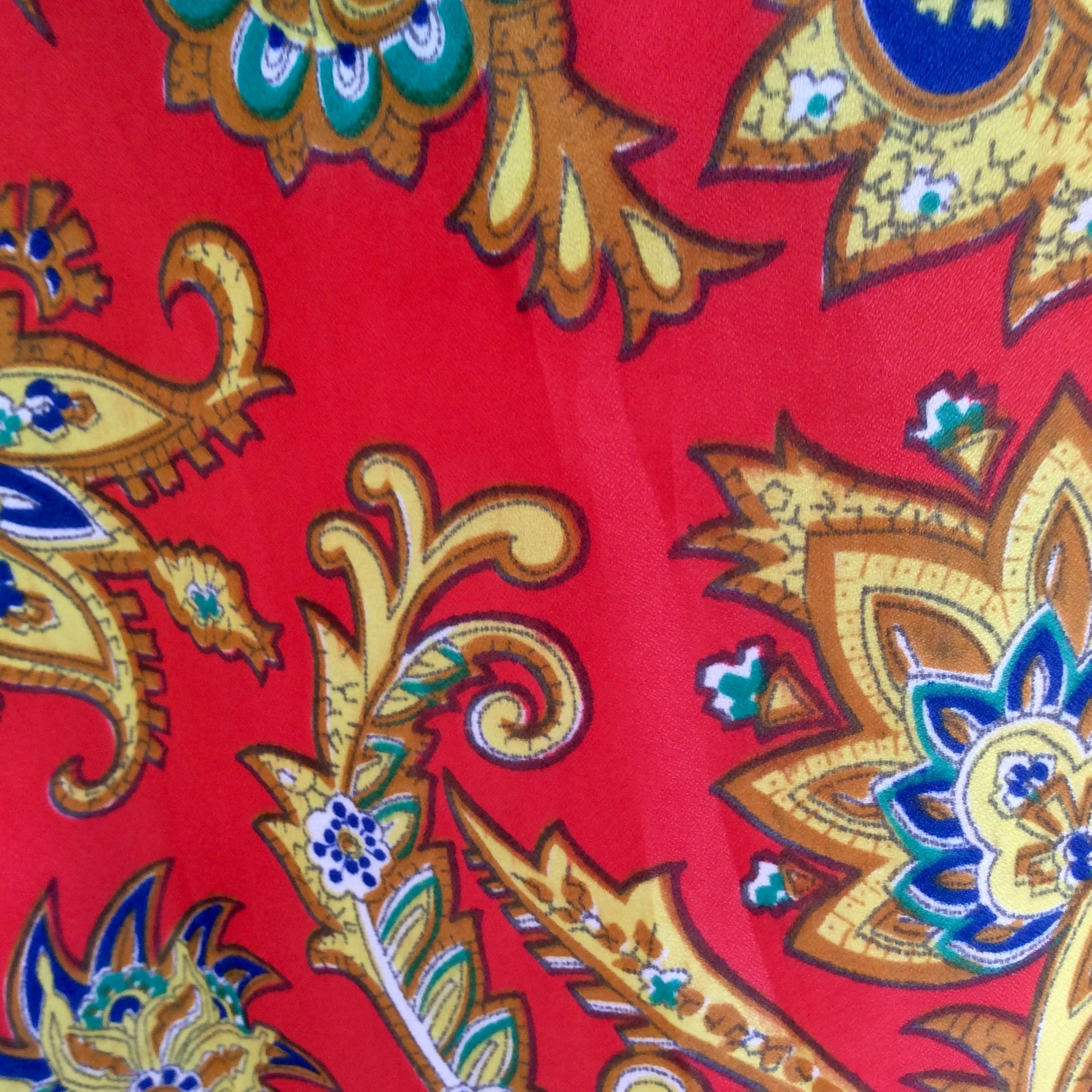 Boheme Vintage – Vintage 1970s Handmade Paisley Halter Maxi Dress with Open Back and Flared Skirt