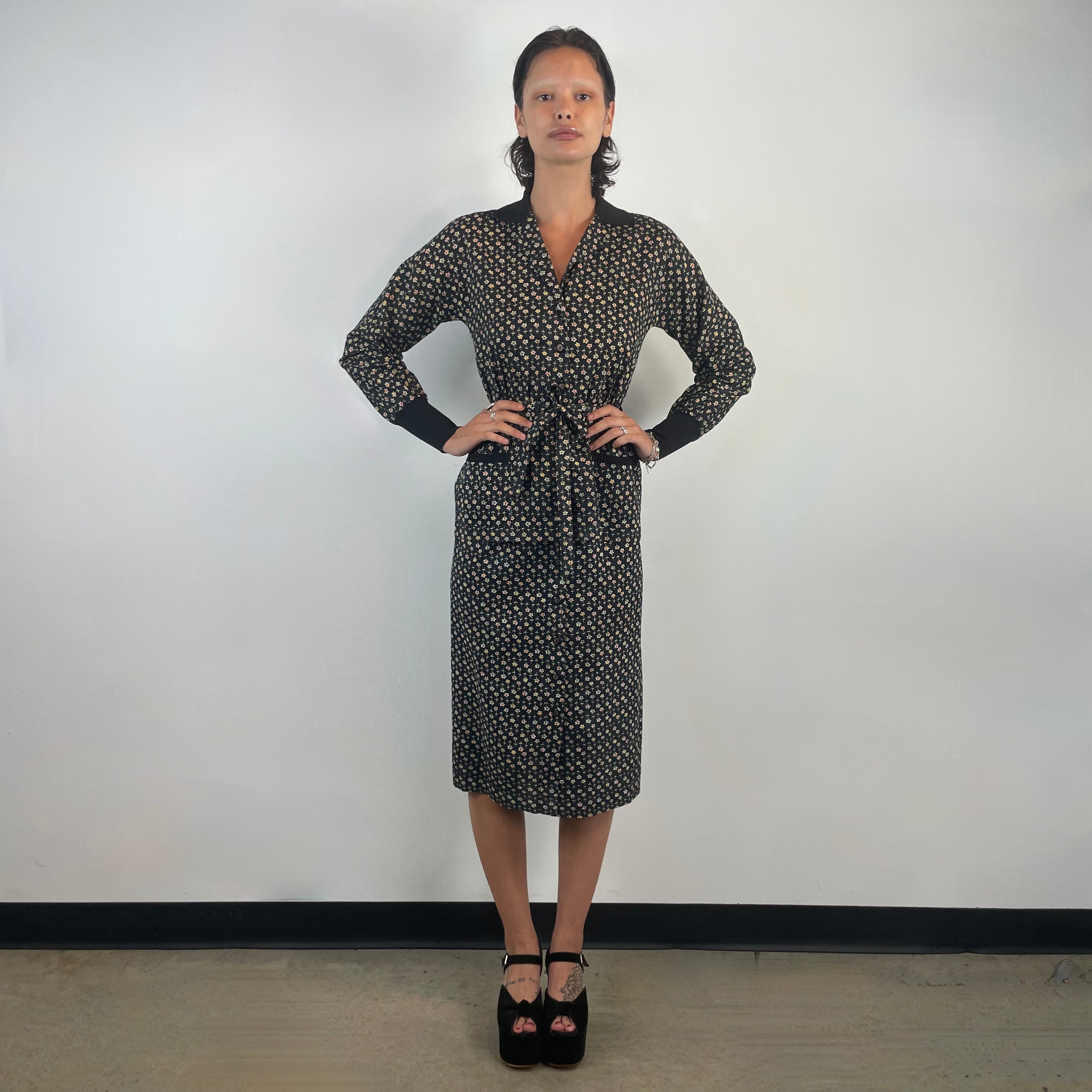 Front view of 1970s Missoni Designer Blouse and Skirt set
Size Small
Sold at bohemevintage.com 
Montréal 
