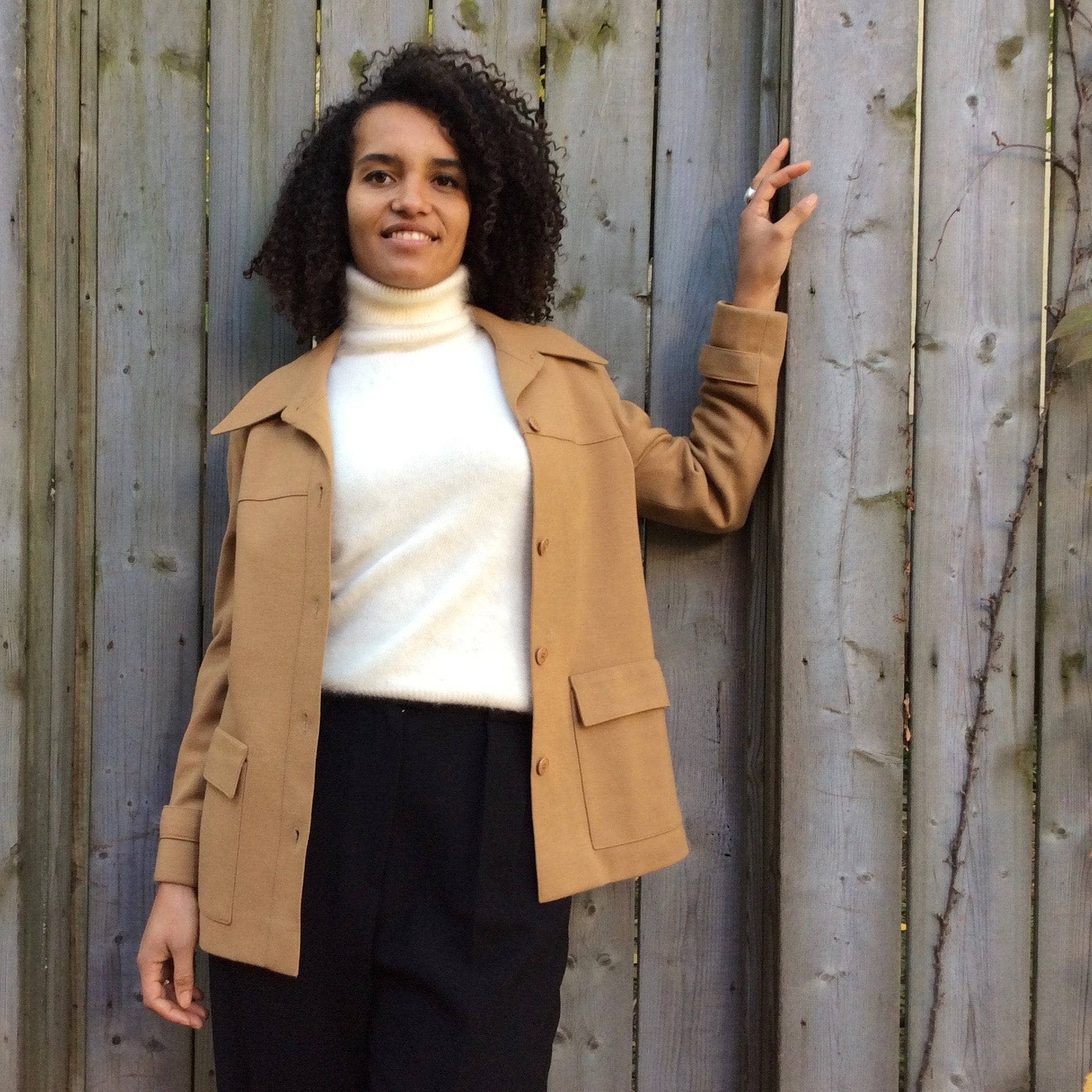 1970s "Rodier Paris" Beige Wool Blazer, Sold by bohemevintage.com Montréal