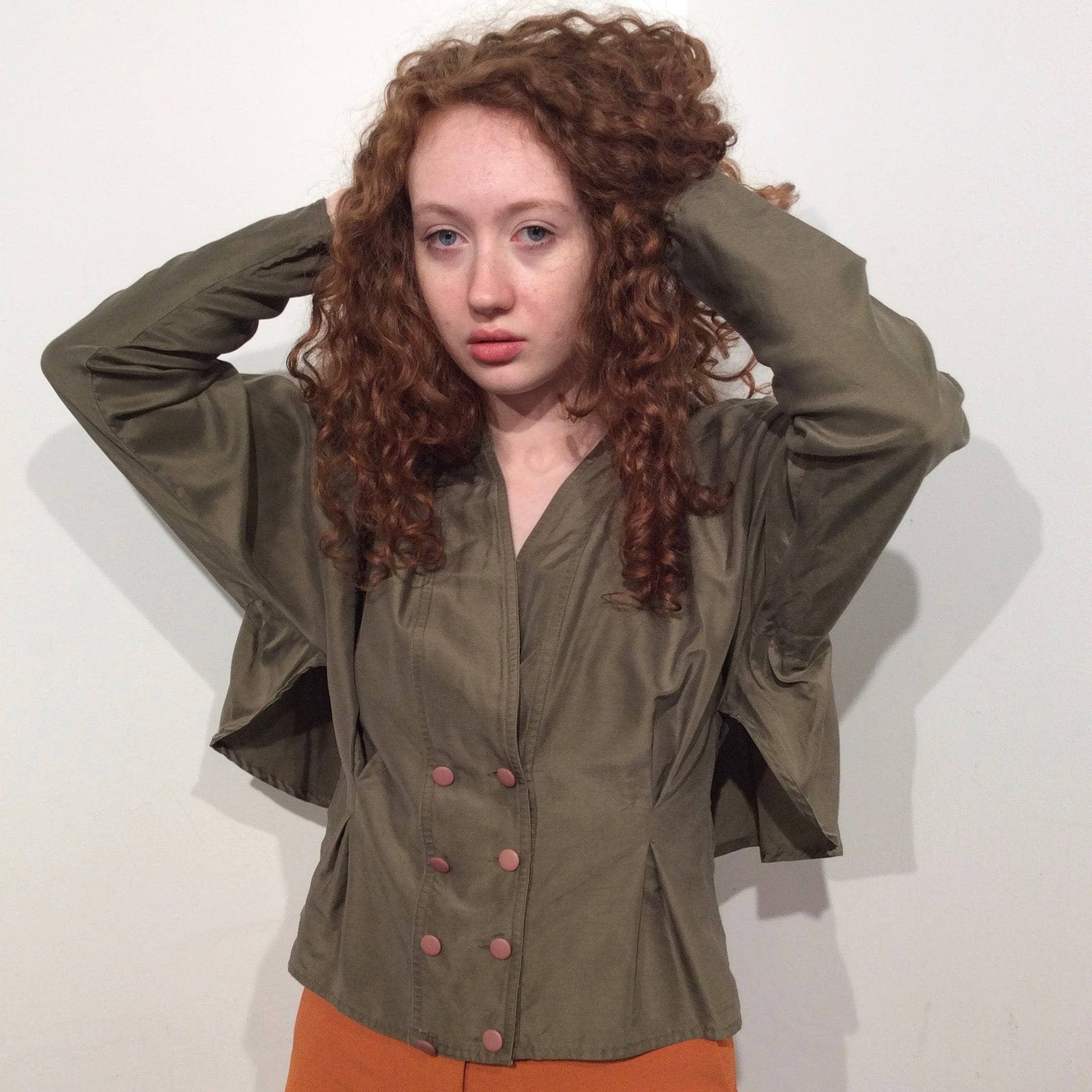 1980s-90s "Jean-Claude Poitras" Designer Silk Blouse Size Small/Medium, sold by bohemevintage.com Montreal