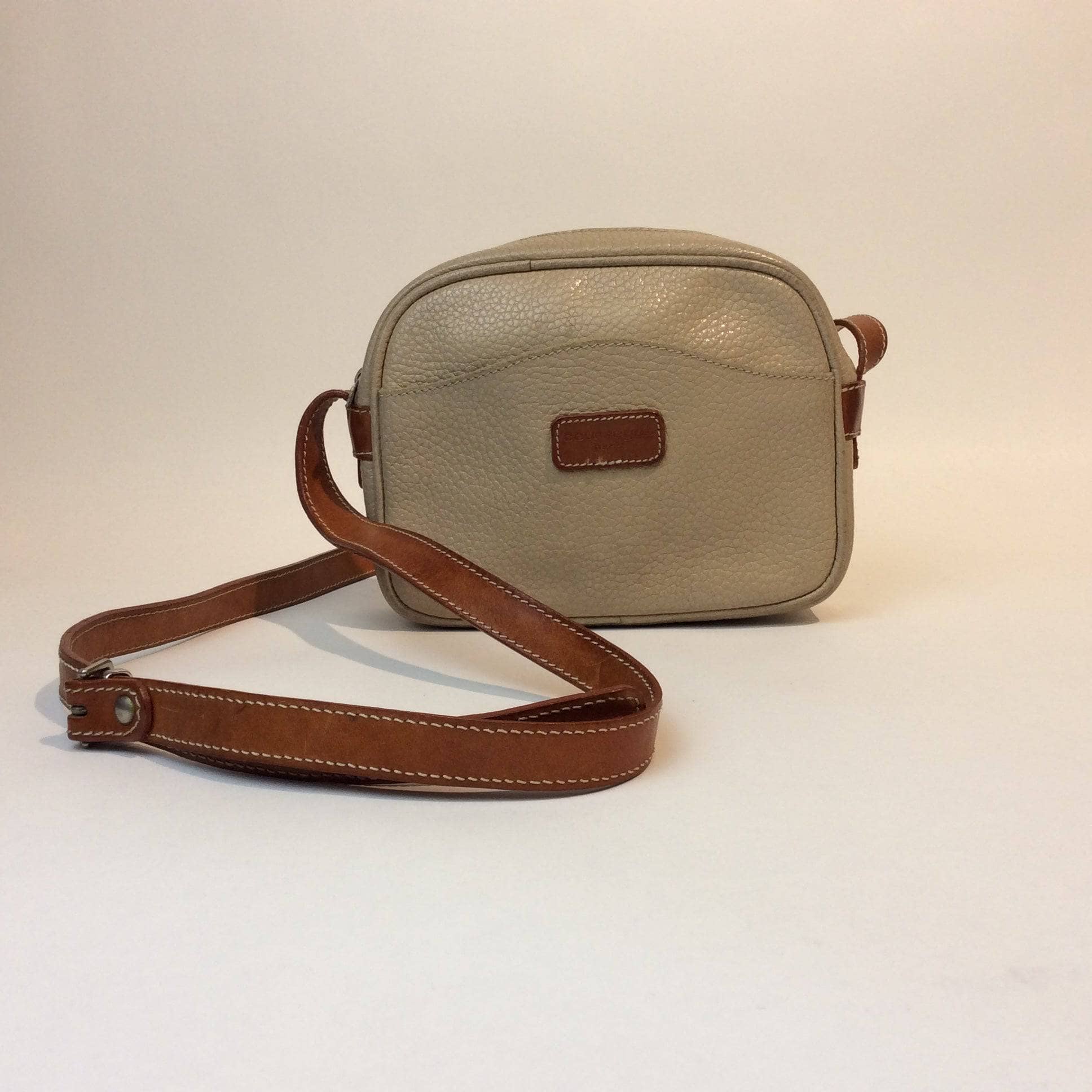 1980s Courrèges Paris Designer Crossbody Leather Bag. Sold by bohemevintage.com