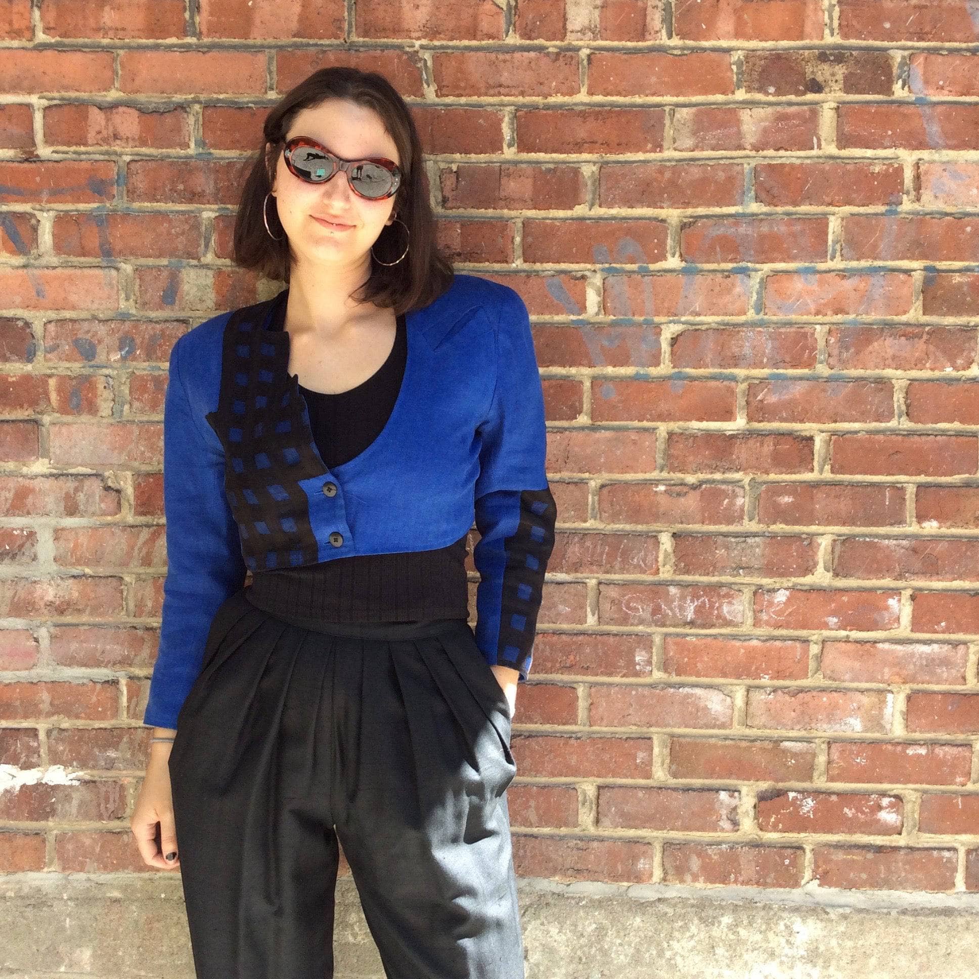 1980s Jean Airoldi Designer Bolero Linen Blazer Size Small sold by bohemevintage.com