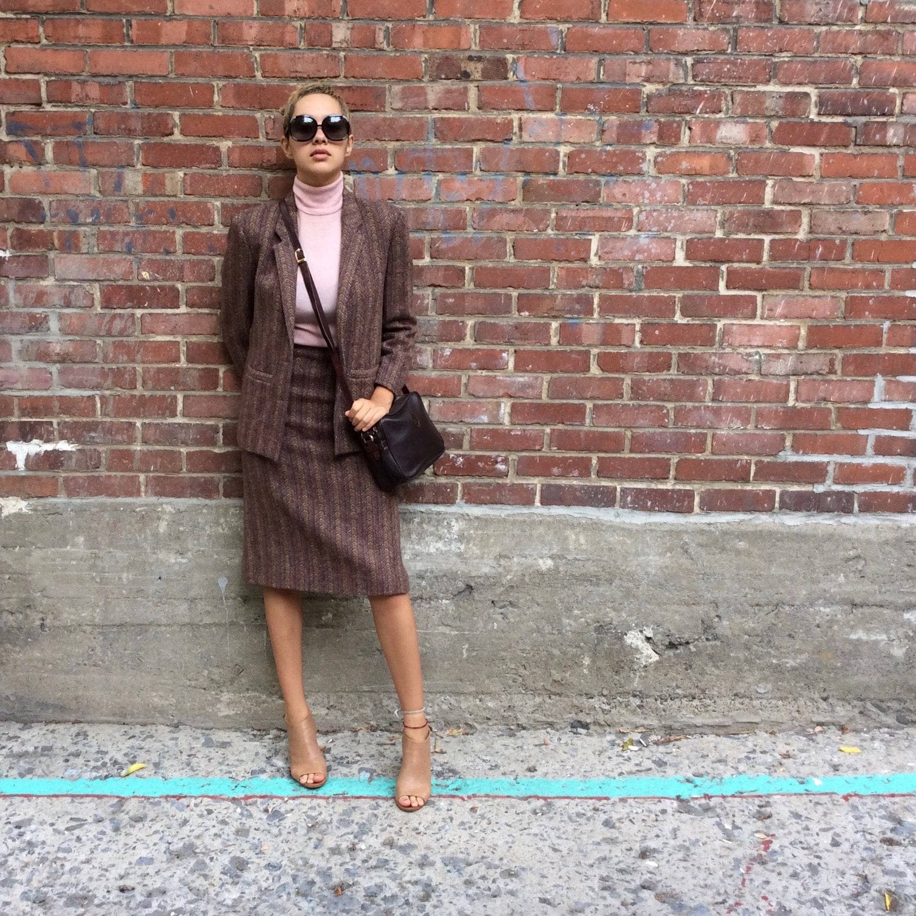 Rodier Paris Wool Blazer and Skirt Set